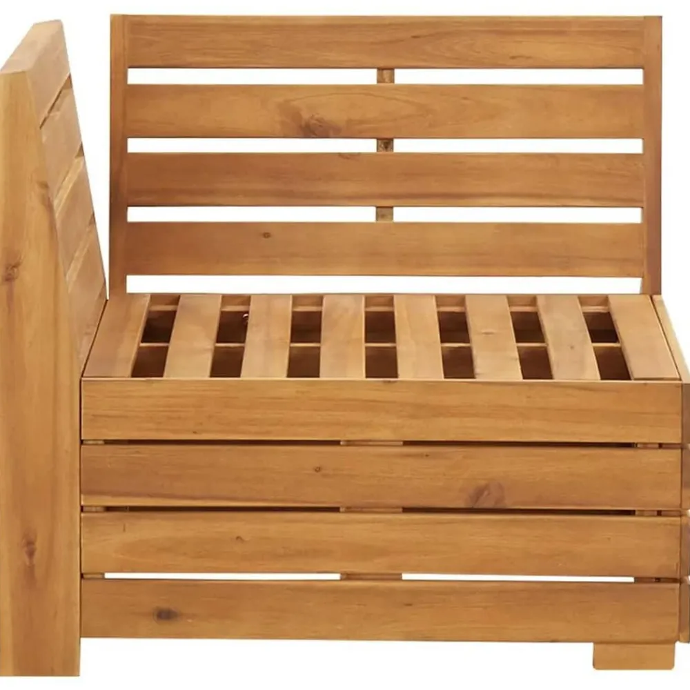 vidaXL Muebles de jardín 2 piezas con cojines madera maciza de acacia Gris oscuro Online