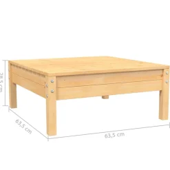 vidaXL Muebles De Jardín-Muebles de jardín 3 piezas madera maciza pino con cojines crema