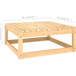 vidaXL Muebles de jardín 6 piezas con cojines de madera de pino maciza Natural Discount