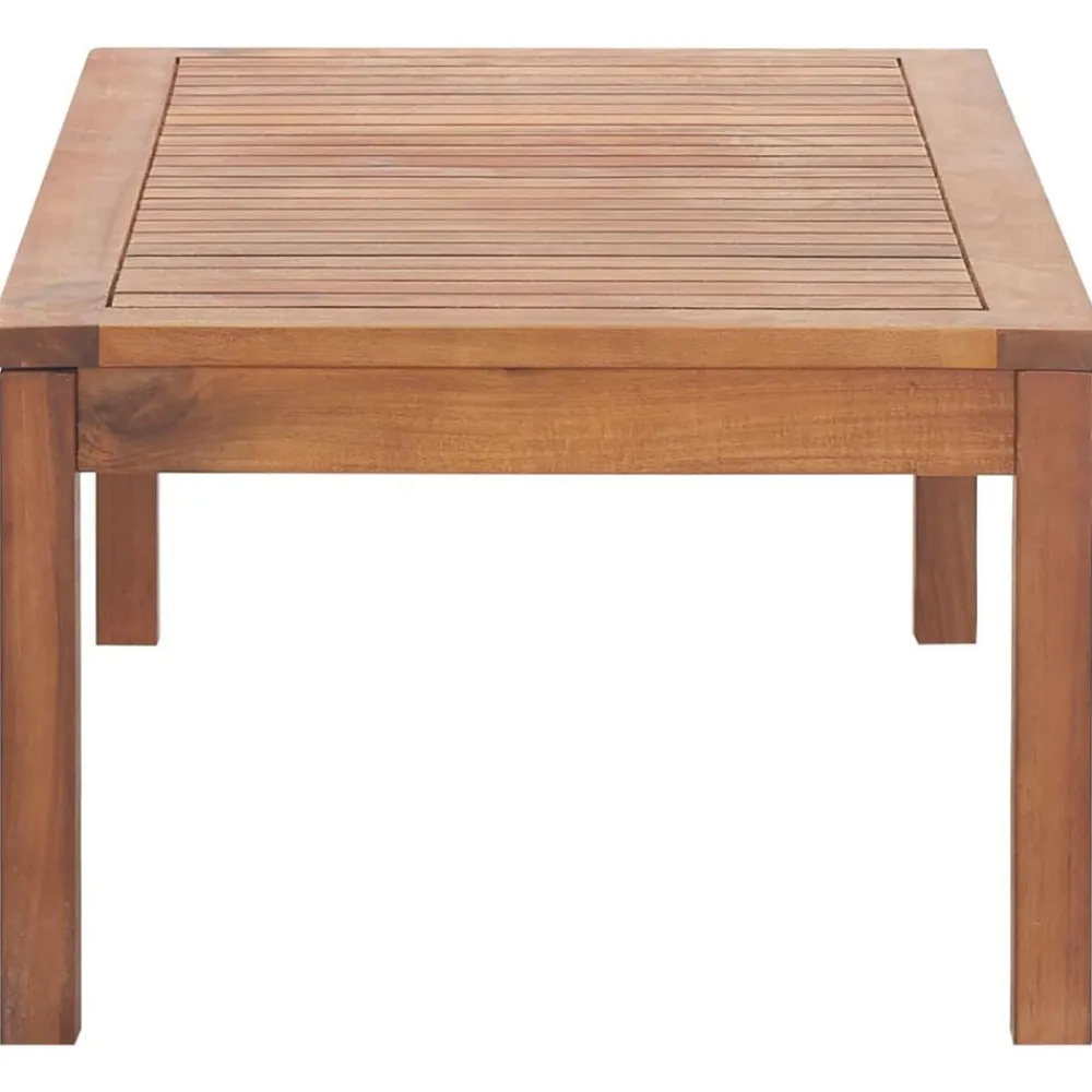vidaXL Muebles de jardín 4 piezas con cojines madera acacia maciza Marrón y gris Outlet