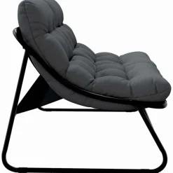 vidaXL Muebles De Jardín-Muebles de jardín con cojín Negro 110 x 81 x 71 cm