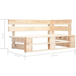 vidaXL Muebles de palets 6 pzas y cojines madera pino impregnada Azul Best