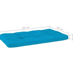 vidaXL Muebles de palets 6 pzas y cojines madera pino impregnada Azul Best