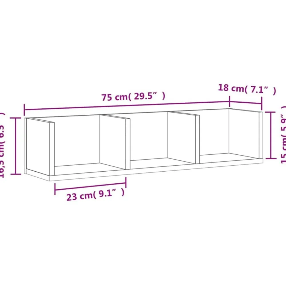 vidaXL Estanterías-Muebles de pared 2 unidades madera de ingeniería marrón roble