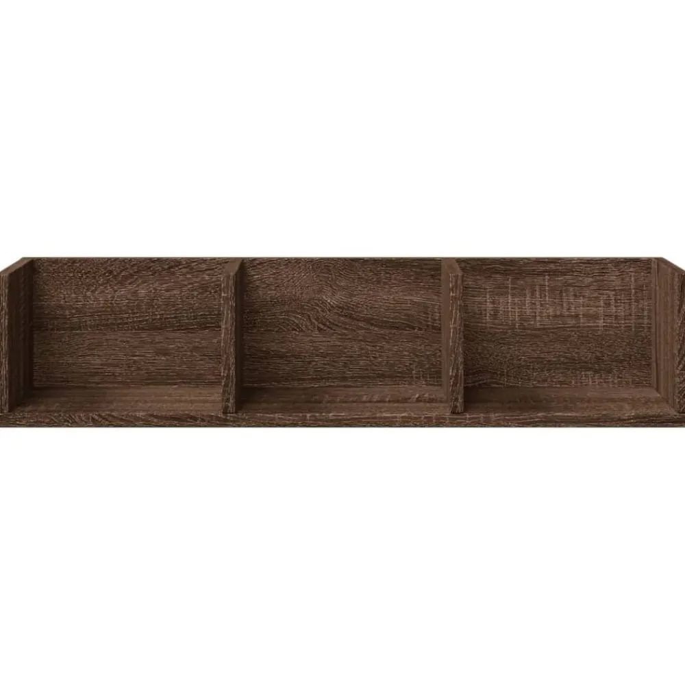vidaXL Estanterías-Muebles de pared 2 unidades madera de ingeniería marrón roble