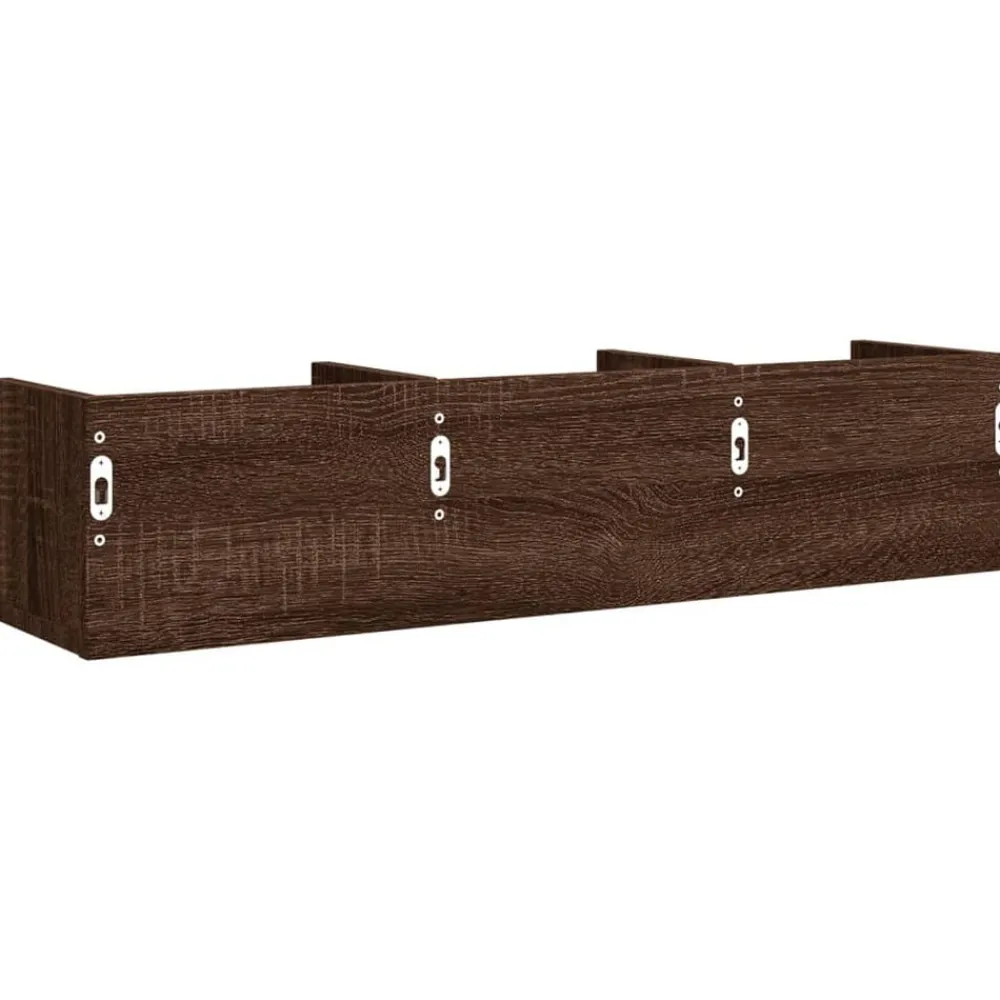 vidaXL Estanterías-Muebles de pared 2 unidades madera de ingeniería marrón roble