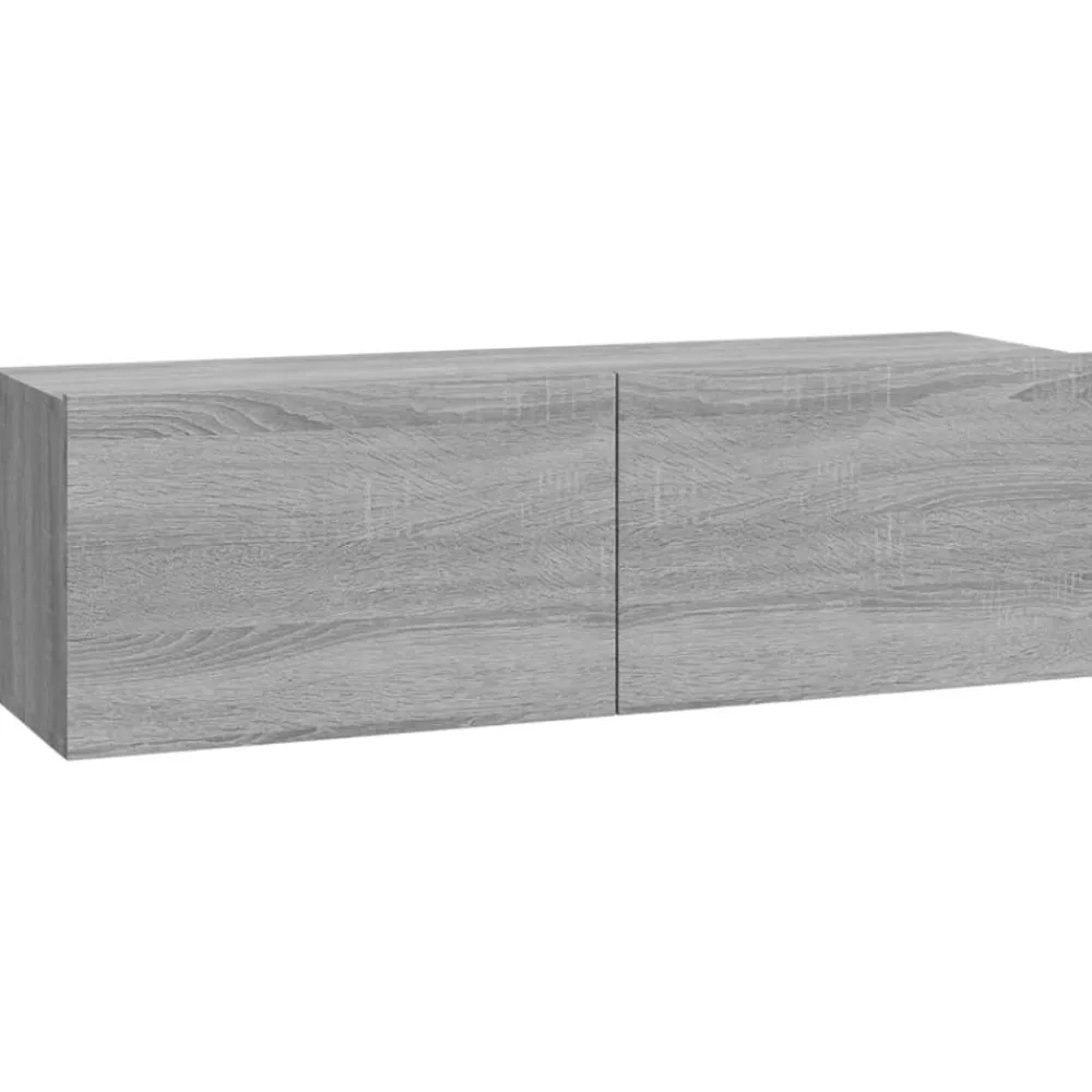 vidaXL Muebles Tv-Muebles de pared para TV 2 uds madera 100x30x30 cm