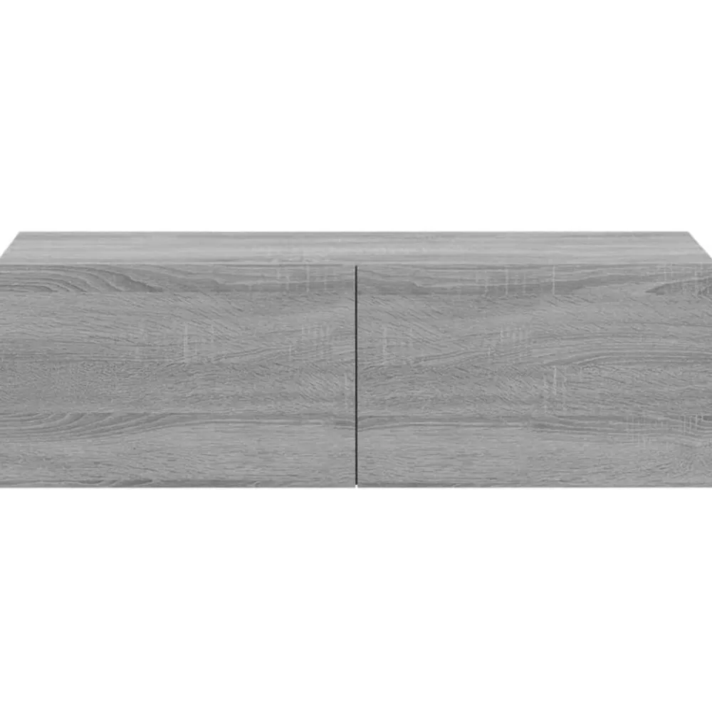 vidaXL Muebles Tv-Muebles de pared para TV 2 uds madera 100x30x30 cm