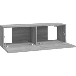 vidaXL Muebles Tv-Muebles de pared para TV 2 uds madera 100x30x30 cm