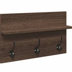 vidaXL Bancos-Muebles de recibidor 4 piezas madera de ingeniería marrón roble