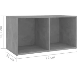 vidaXL Muebles de salón 4 pzas madera ingeniería gris hormigón Gris hormigón Hot