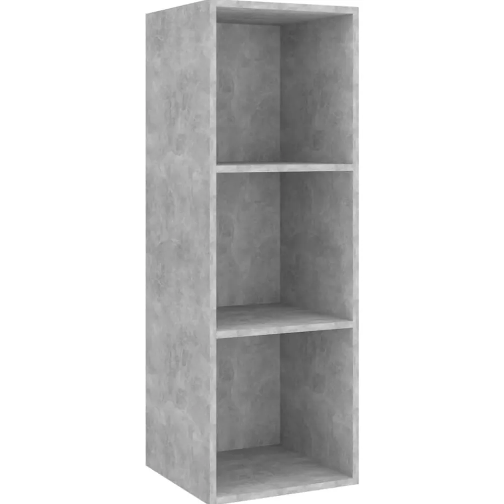 vidaXL Muebles de salón de pared 4 pzs madera ingeniería gris hormigón Gris hormigón Online