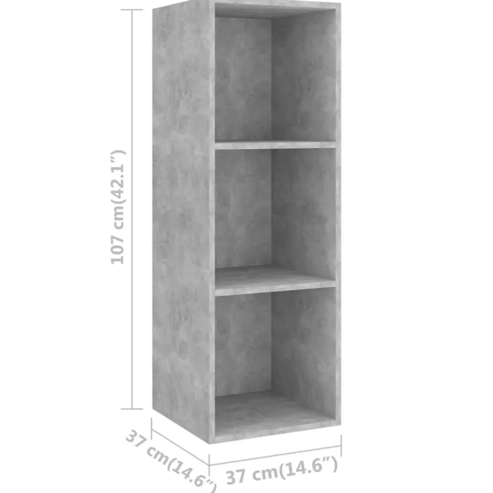 vidaXL Muebles de salón de pared 4 pzs madera ingeniería gris hormigón Gris hormigón Online