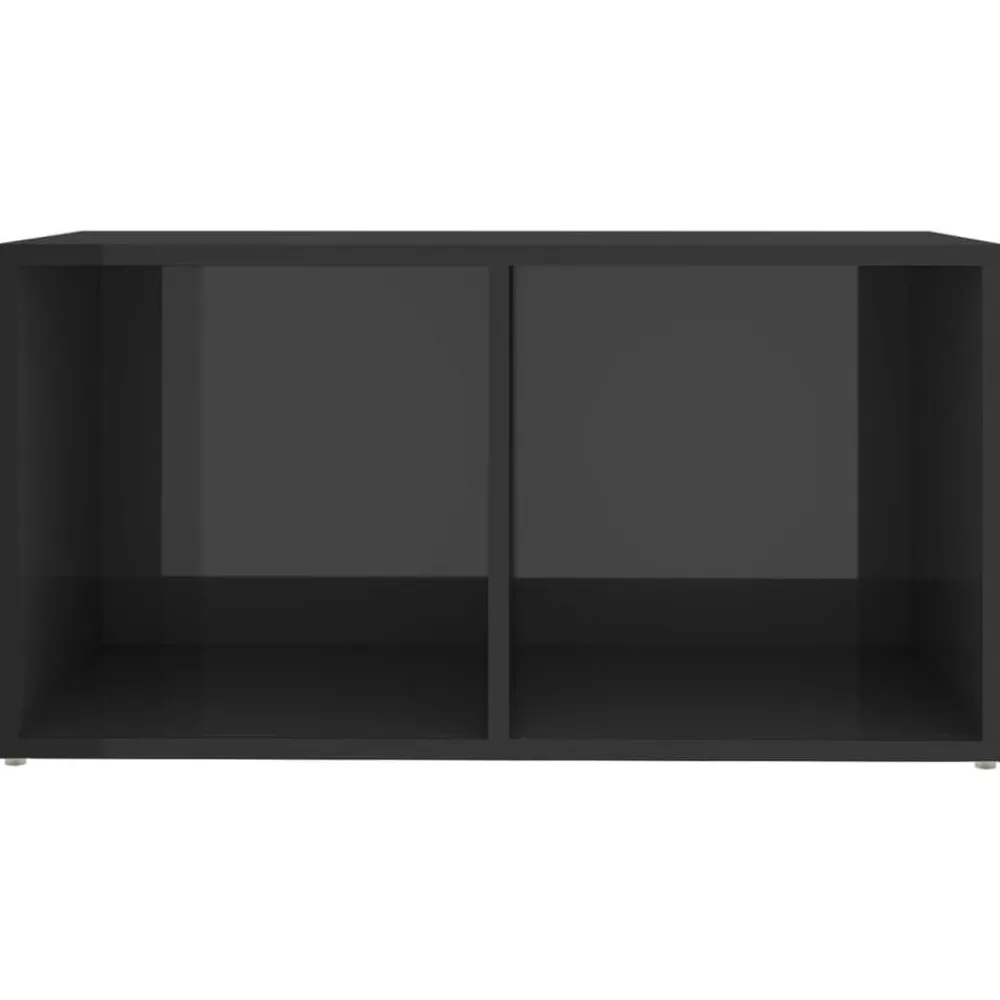vidaXL Muebles Tv-Muebles de salón de pared 2 pzas madera ingeniería gris brillo