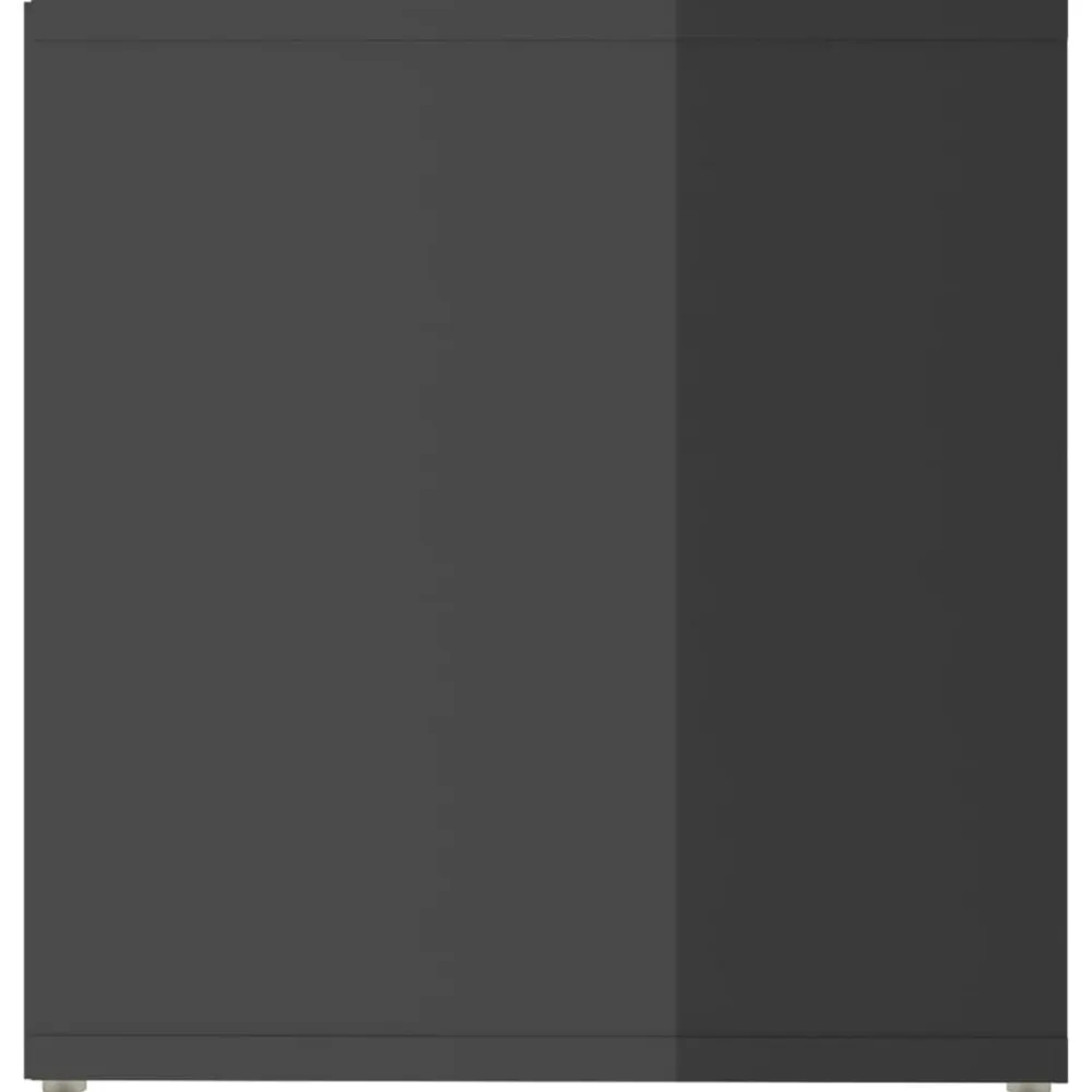 vidaXL Muebles Tv-Muebles de salón de pared 2 pzas madera ingeniería gris brillo