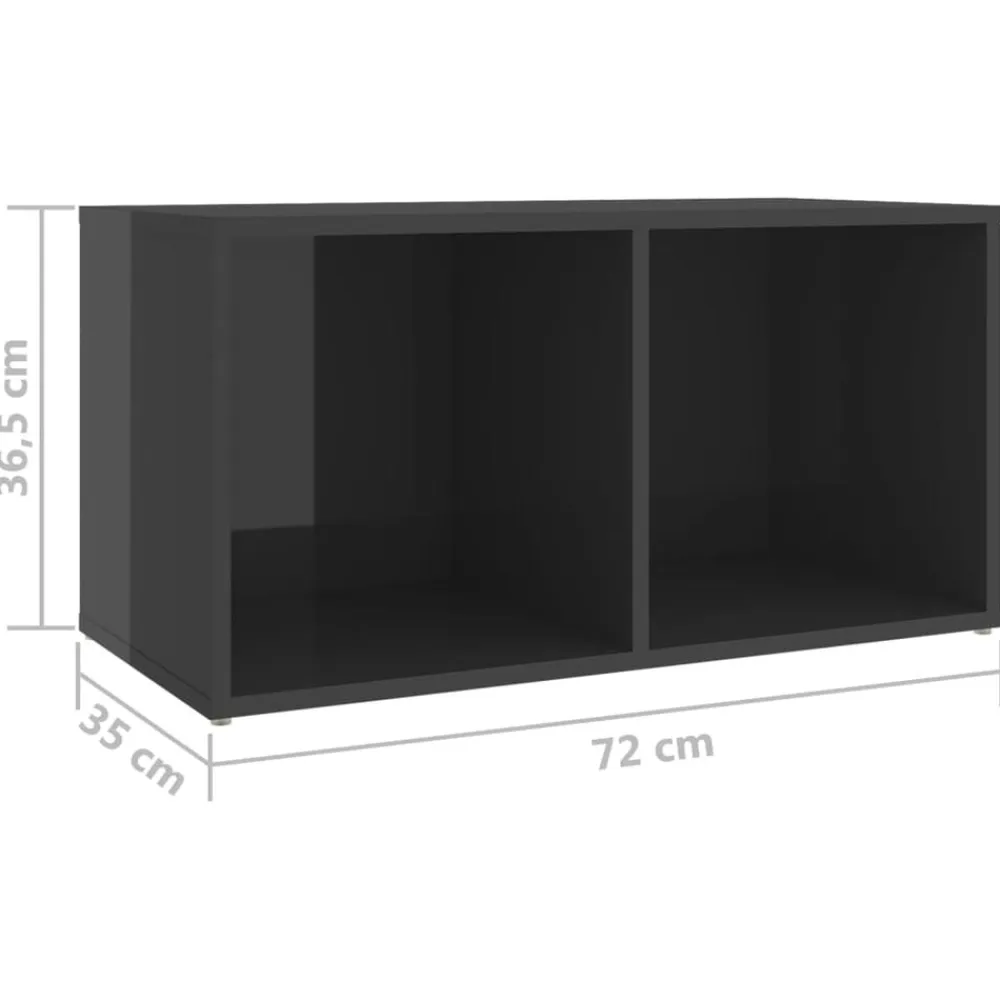 vidaXL Muebles Tv-Muebles de salón de pared 2 pzas madera ingeniería gris brillo