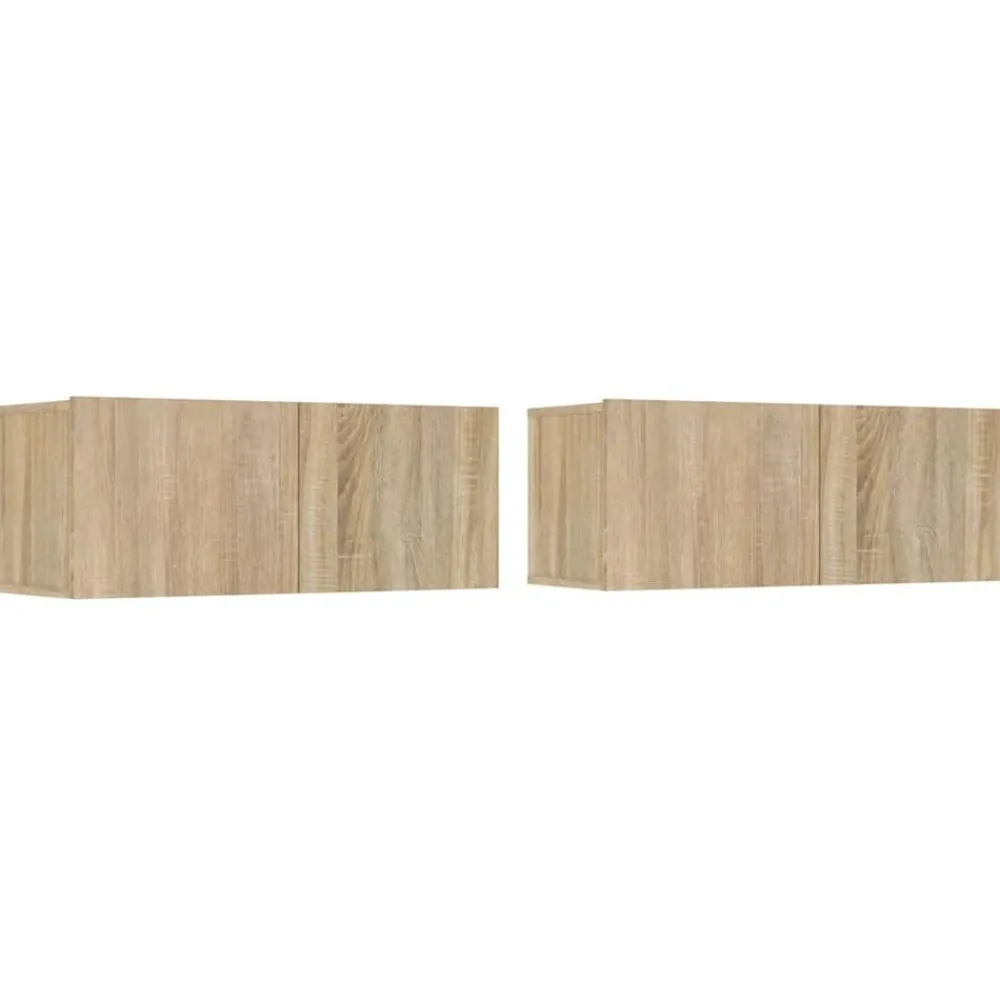 vidaXL Muebles Tv-Muebles de TV 2 uds madera ingeniería 80x30x30 cm