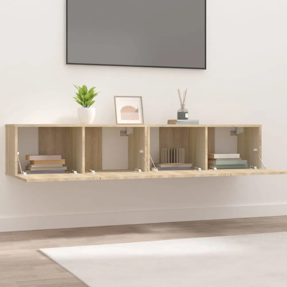 vidaXL Muebles Tv-Muebles de TV 2 uds madera ingeniería 80x30x30 cm