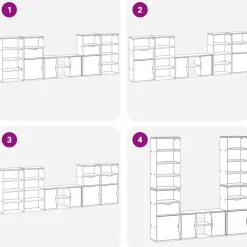 vidaXL Muebles de TV 5 uds. con almacenaje