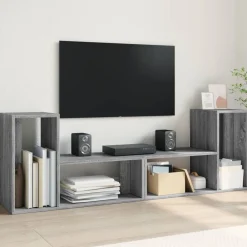 vidaXL Muebles de TV 2 uds madera ingeniería 75x30x50 cm Gris sonoma Sale