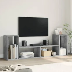 vidaXL Muebles Tv-Muebles de TV 2 uds madera ingeniería gris hormigón 75x30x50 cm