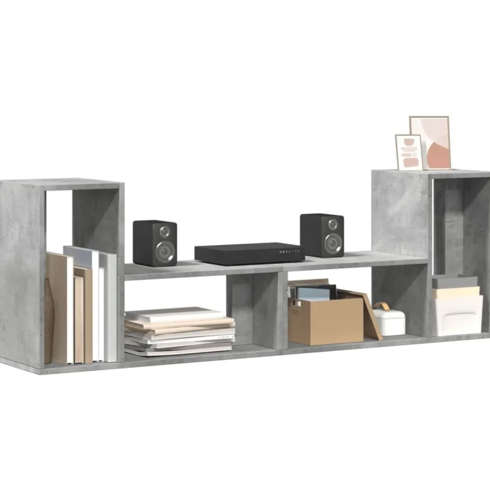 vidaXL Muebles Tv-Muebles de TV 2 uds madera ingeniería gris hormigón 75x30x50 cm