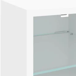 vidaXL Muebles de TV de pared con LED 6 pzas madera ingeniería Blanco Outlet