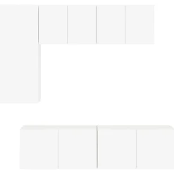 vidaXL Muebles Tv-Muebles de TV de pared 5 piezas madera de ingeniería