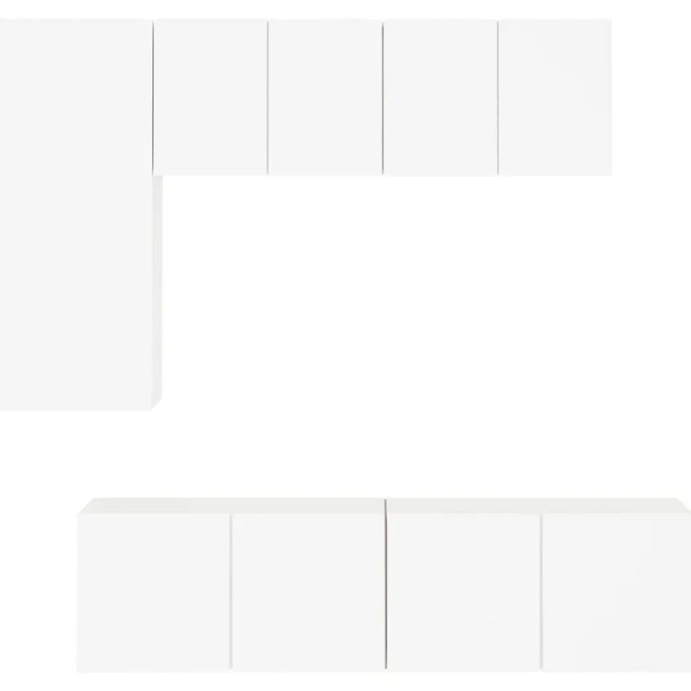 vidaXL Muebles Tv-Muebles de TV de pared 5 piezas madera de ingeniería
