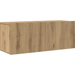 vidaXL Muebles de TV de pared 4 uds madera ingeniería roble artesanal Roble artisan Online