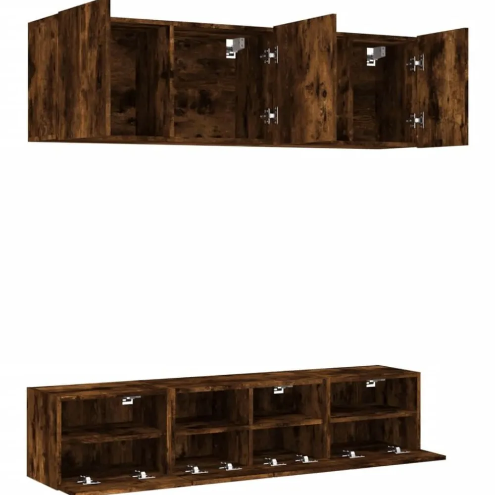 vidaXL Muebles Tv-Muebles de TV de pared 5 pzas madera ingeniería