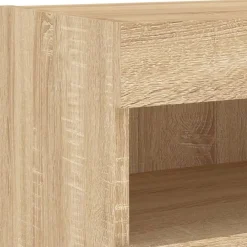 vidaXL Muebles Tv-Muebles de TV de pared con luces LED 7 piezas