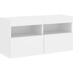 vidaXL Muebles Tv-Muebles de TV de pared con LED 5 pzas madera ingeniería