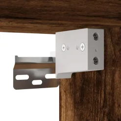 vidaXL Muebles de TV de pared 4 pzas madera ingeniería Roble ahumado New