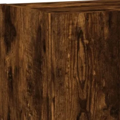vidaXL Muebles de TV de pared 4 pzas madera ingeniería Roble ahumado New