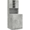 vidaXL Accesorios Para Electrodomésticos-Muebles para lavadora 2 pzas madera de ingeniería gris hormigón