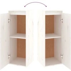 vidaXL Muebles para TV 5 piezas madera maciza de pino Blanco Sale