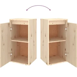 vidaXL Muebles Tv-Muebles para TV 4 piezas madera maciza de pino