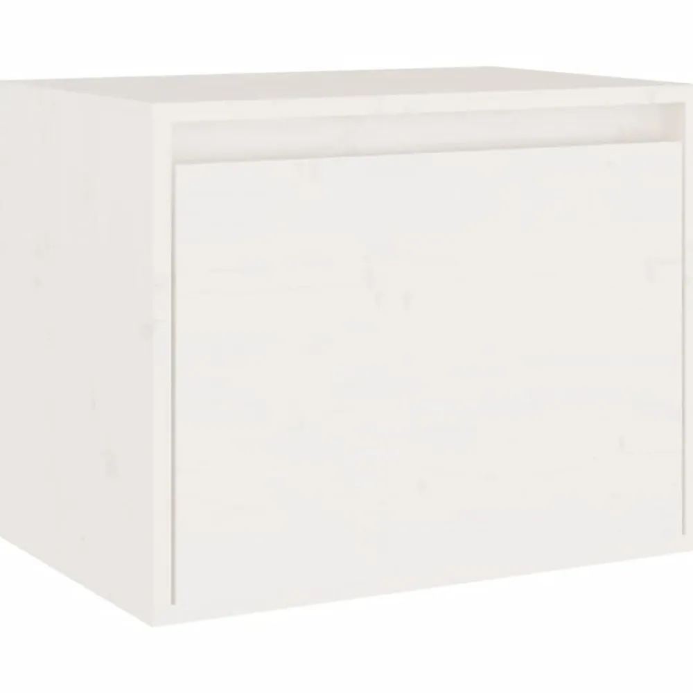 vidaXL Muebles para TV 4 piezas madera maciza de pino Blanco New