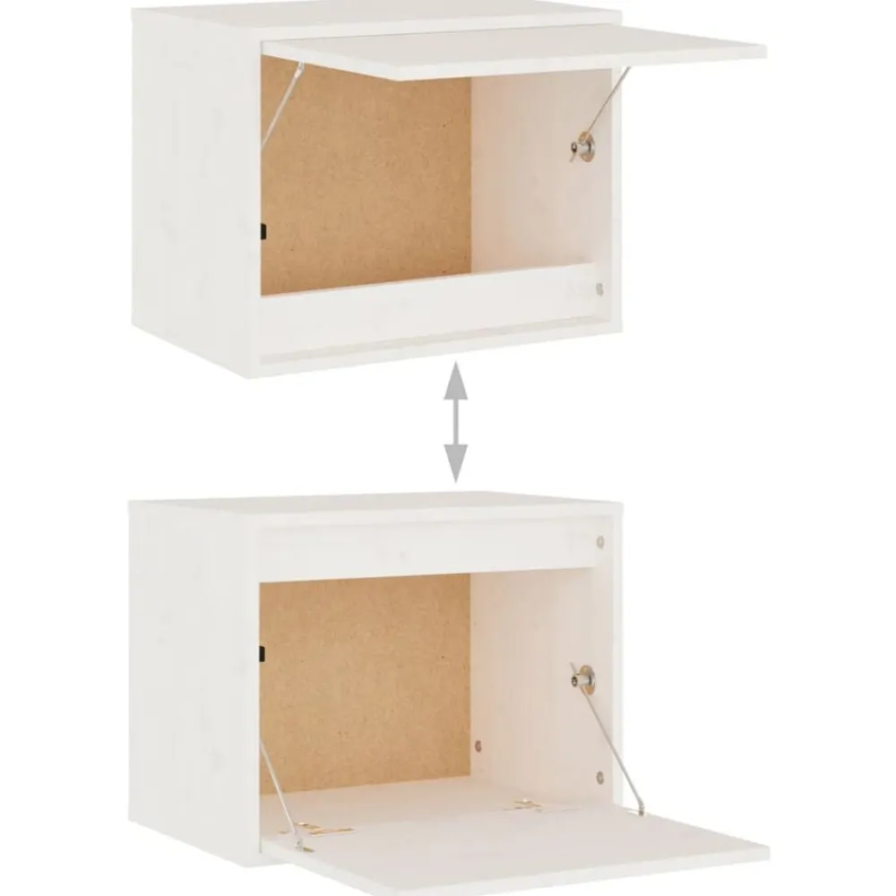 vidaXL Muebles para TV 4 piezas madera maciza de pino Blanco New