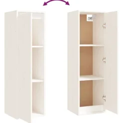 vidaXL Muebles para TV 4 piezas madera maciza de pino Blanco New