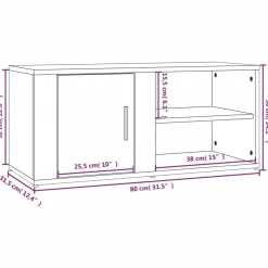 vidaXL Muebles Tv-Muebles para TV 2 uds madera blanco brillo 80x31,5x36 cm