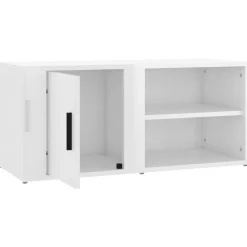vidaXL Muebles Tv-Muebles para TV 2 uds madera blanco brillo 80x31,5x36 cm