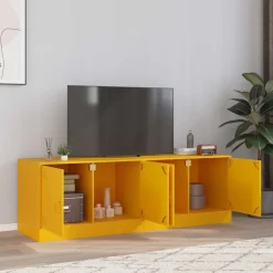 vidaXL Muebles Tv-Muebles para TV 2 unidades acero 67x39x44 cm