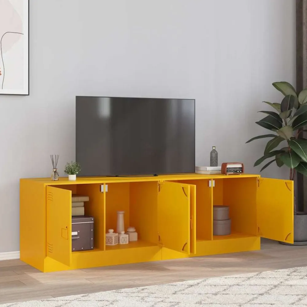vidaXL Muebles Tv-Muebles para TV 2 unidades acero 67x39x44 cm