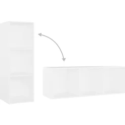 vidaXL Muebles Tv-Muebles para TV 4 uds madera contrachapada 107x35x37 cm