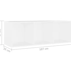vidaXL Muebles Tv-Muebles para TV 4 uds madera contrachapada 107x35x37 cm