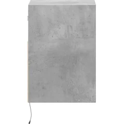vidaXL Muebles TV de pared luces LED 2 uds gris hormigón 41x31x45 cm Gris hormig&oacute;n Sale