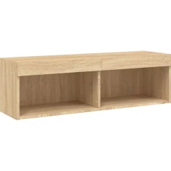vidaXL Muebles TV pared con LED 6 pzas madera ingeniería Roble Sonoma Sale