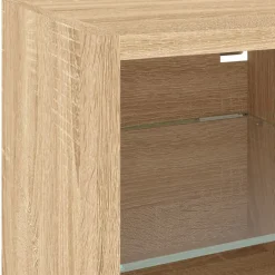 vidaXL Muebles Tv-Muebles TV pared con LED 8 pzas madera ingeniería
